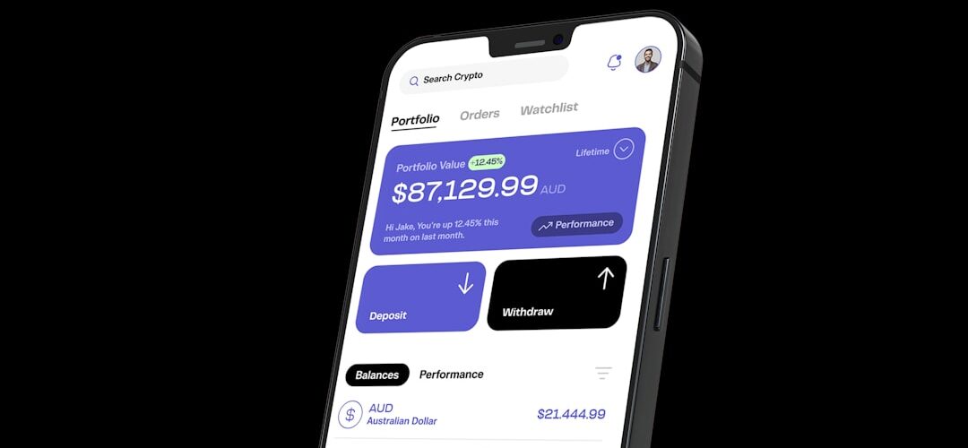 a cell phone with a credit card on the screen